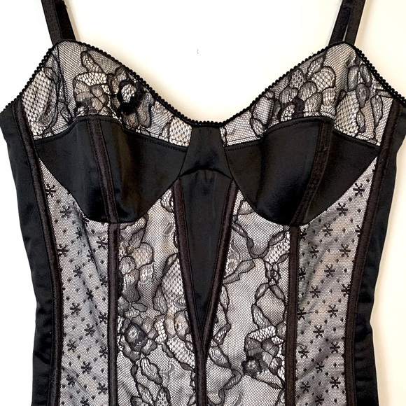 BEBE size XS black lace corset jumpsuit - Picture 4 of 16